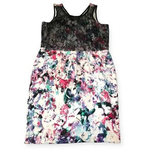 Metaphor lace floral midi bodycon dress